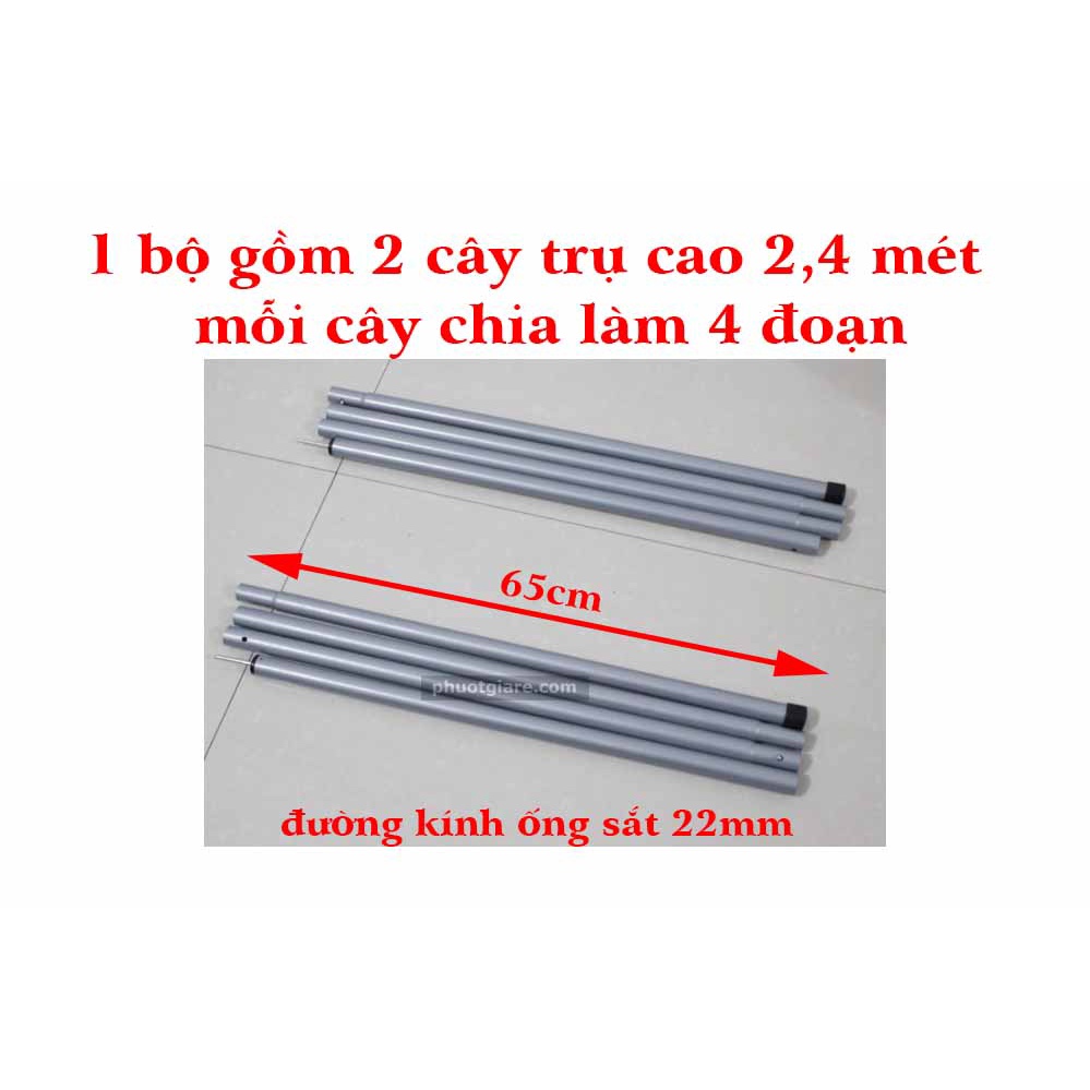 bộ 2 cây chống tăng tarp cao 2.4 mét chịu lực lớn