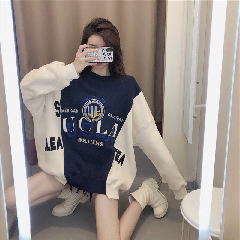 Áo Sweater Dáng Rộng Phong Cách Hàn Quốc Thời Trang Xuân Thu Mới Cho Nữ