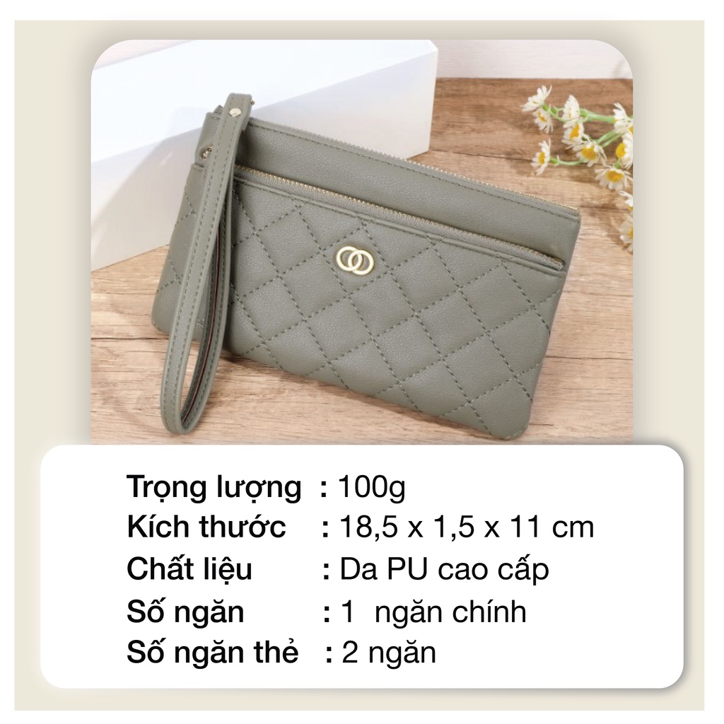 Ví nữ cao cấp cầm tay PERFECT FOR YOU thời trang đựng tiền địện thoại da mềm nhiều ngăn tiện dụng siêu đẹp TL36 - GUTADO