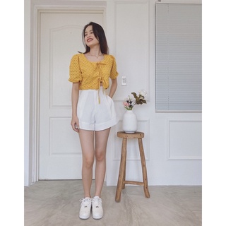 RÊVER Quần Shorts cạp cao ống rộng Emily short