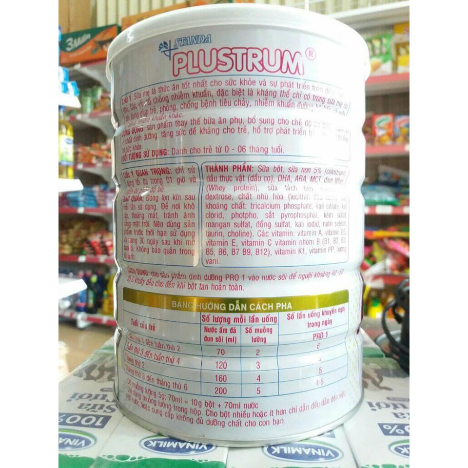 [giảm giá] Sữa PLUSTRUM PRO 1 - 850G bổ sung sữa non (date t9/2021)