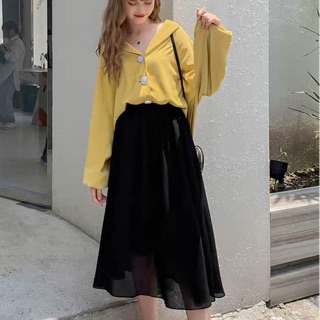 (HÀNG SẴN) Chân váy chiffon 2 lớp freesize