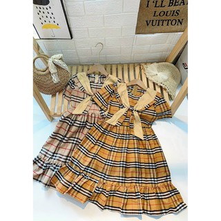 Váy burberry đại cho bé gái