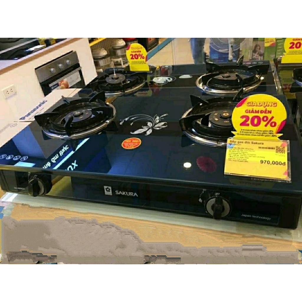 Bếp gas Sakura SA-690GH-Chính hãng trưng bày+Tặng dây gas-bếp bền tốt tiết kiệm gas