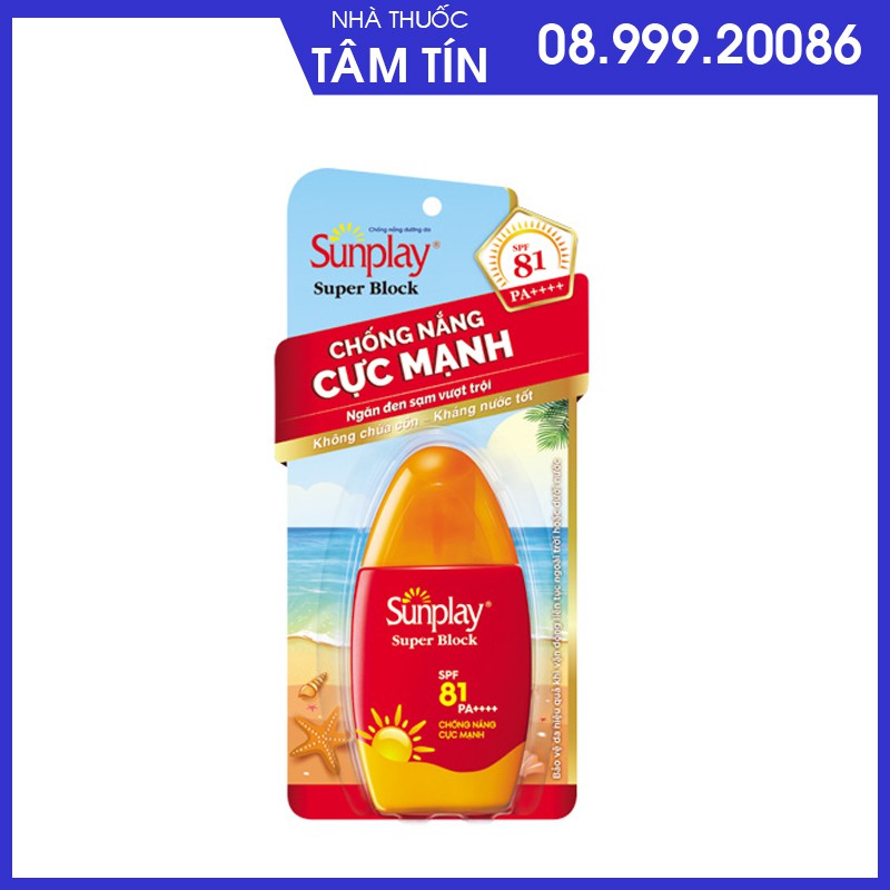 Sunplay Super Block SPF81 30g , PA++++: Sữa chống nắng cực mạnh