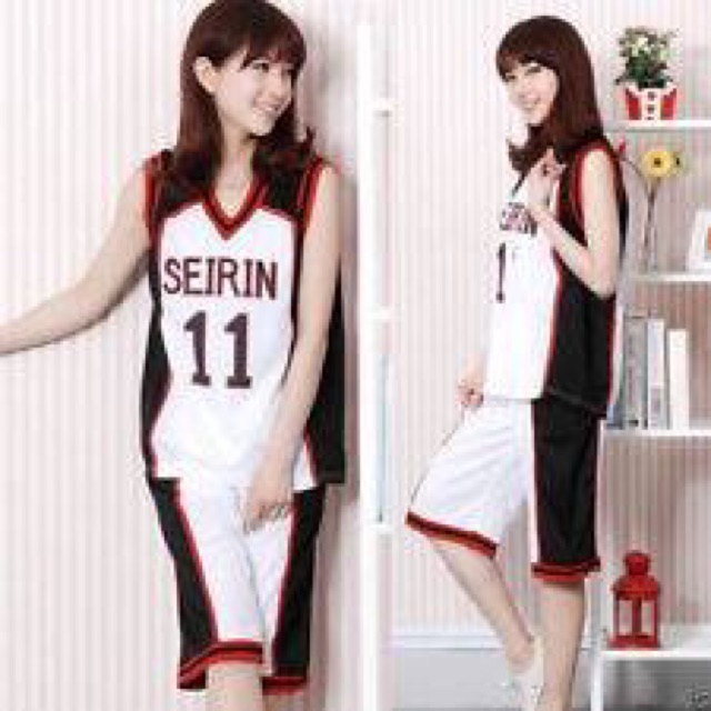 Bộ quần áo bóng rổ Seirin - thun sẹc lạnh co dãn 4 chiều - dáng freesize unisex