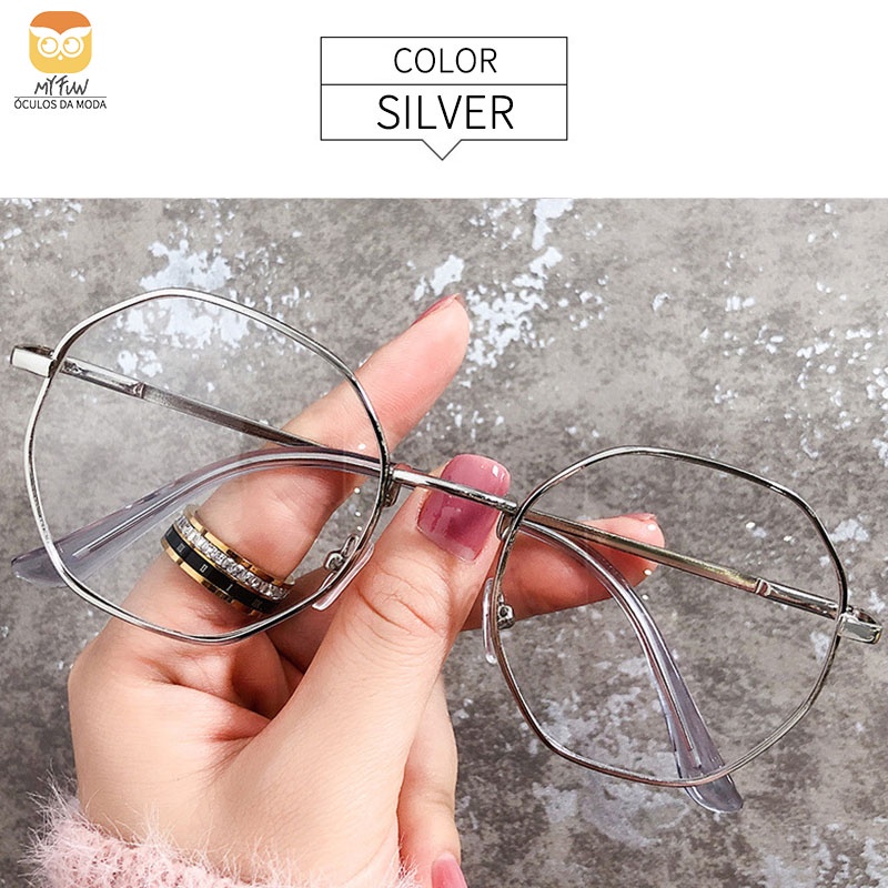 Kính Mát Gọng Kim Loại Chống Tia Bức Xạ Thời Trang Cho Nữ