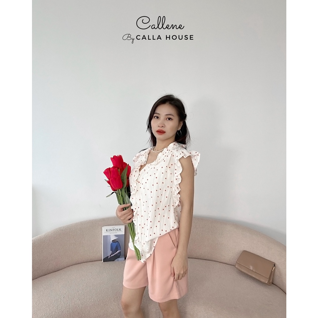 Áo linen viền bèo ngôi sao Callene (XK570)