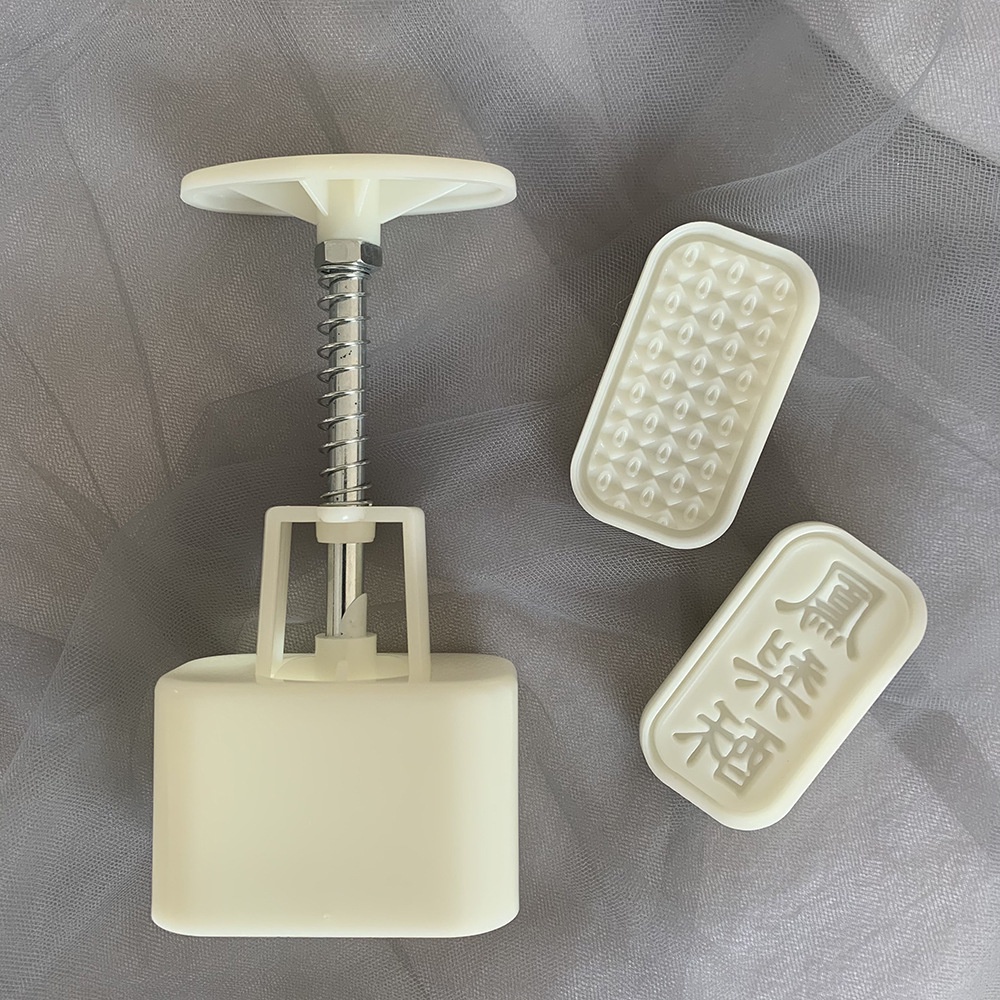 1/2 Khuôn làm bánh hình trái dứa sầu riêng có con dấu nhấn tay tiện dụng diy