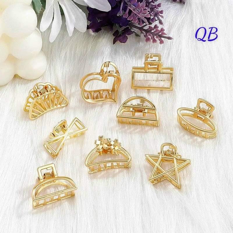 Set 8 kẹp tóc mini  xi vàng cực đẹp