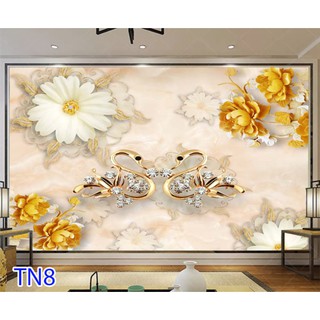 Tranh Dán Tường 3D/ Tranh Phòng Ngủ/ Đôi Uyên Ương, 8TL