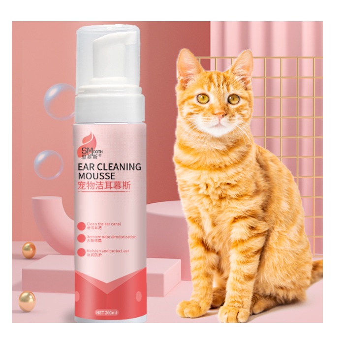 Dung Dịch Vệ Sinh Tai Dạng Bọt Cho Chó Mèo Smooth 200ml