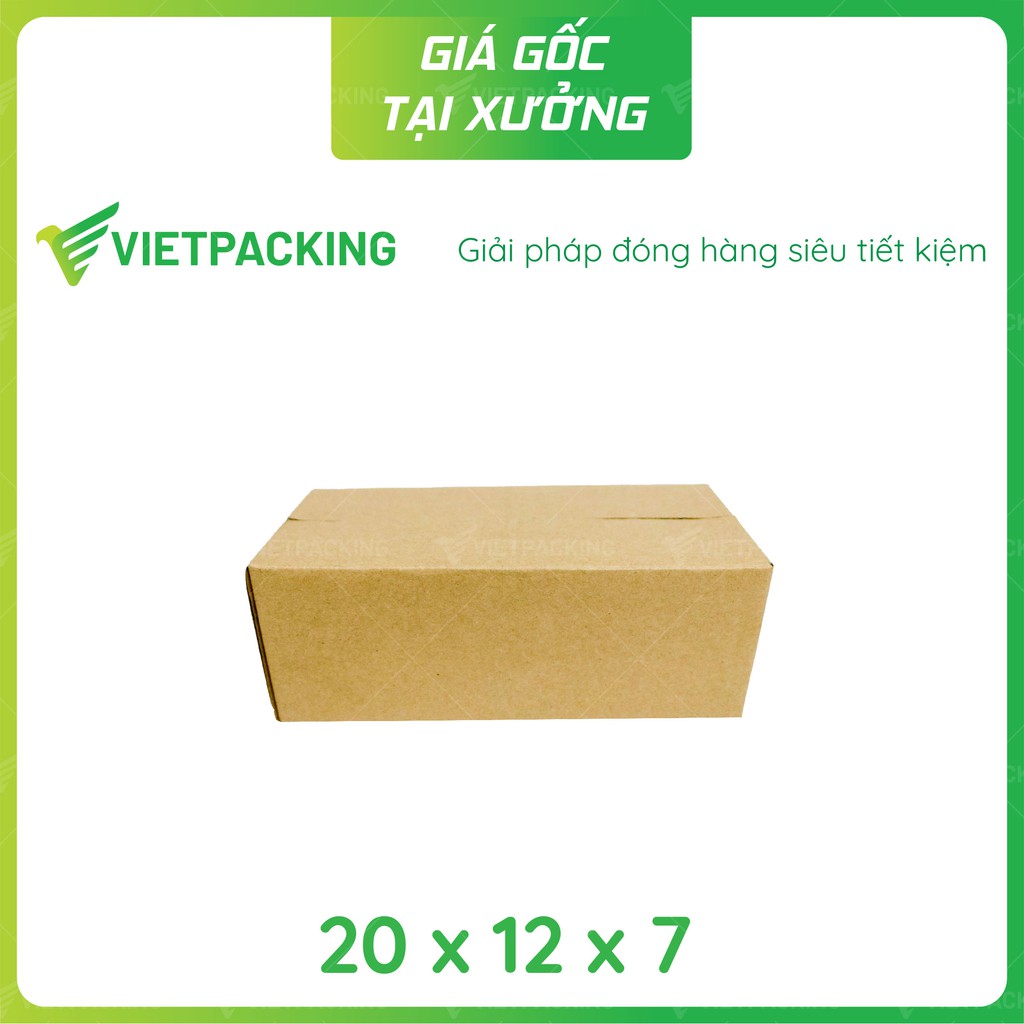 20x12x7 - 50 hộp carton đóng hàng giấy cứng hộp đẹp V101
