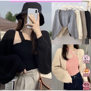 áo khoác len croptop (ảnh thật)