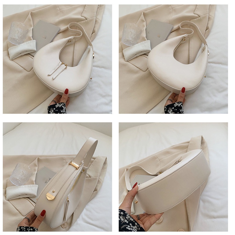 Túi Da PU Đeo Chéo YOIOI Hình Bán Nguyệt Xinh Xắn Cho Nữ