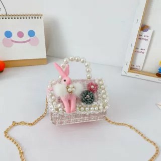 Túi Dạ Quai Ngọc Hình Thỏ Cho Bé Siêu Sang Chảnh