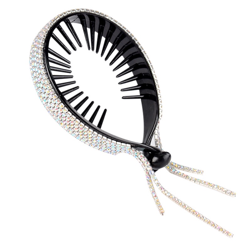 Kẹp Tóc Tua Rua Đính Kim Cương Lấp Lánh Thanh Lịch Cho Nữ