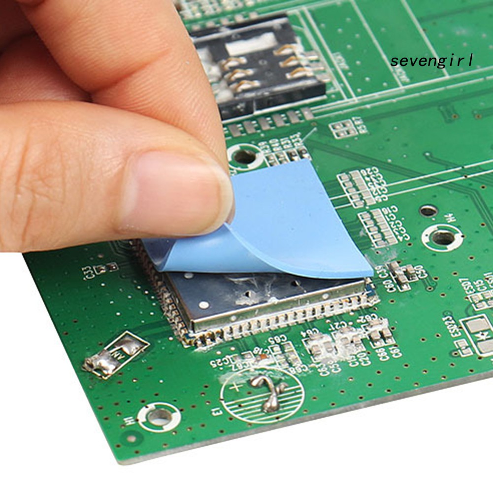 Bộ 100 Miếng Đệm Dẫn Nhiệt 10x10x0.5mm Bằng Silicon Cho GPU VGA IC
