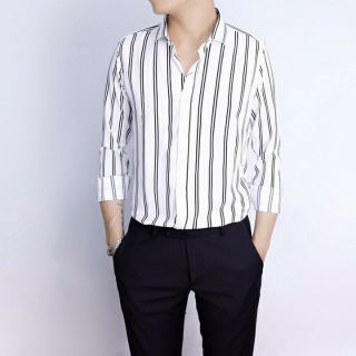 Áo sơ mi nam lụa kẻ sọc - khanhngo1305