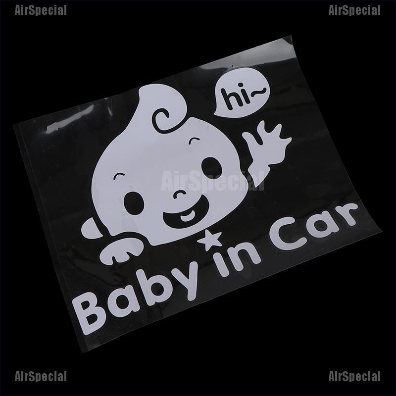 Decal Dán Xe Hơi Chữ Baby In Car Ngộ Nghĩnh