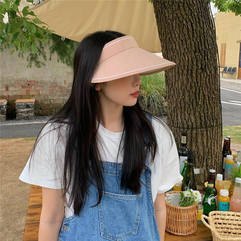 Nón Vải Hở Đầu Chống Tia Cực Tím Màu Trơn Hàn Quốc