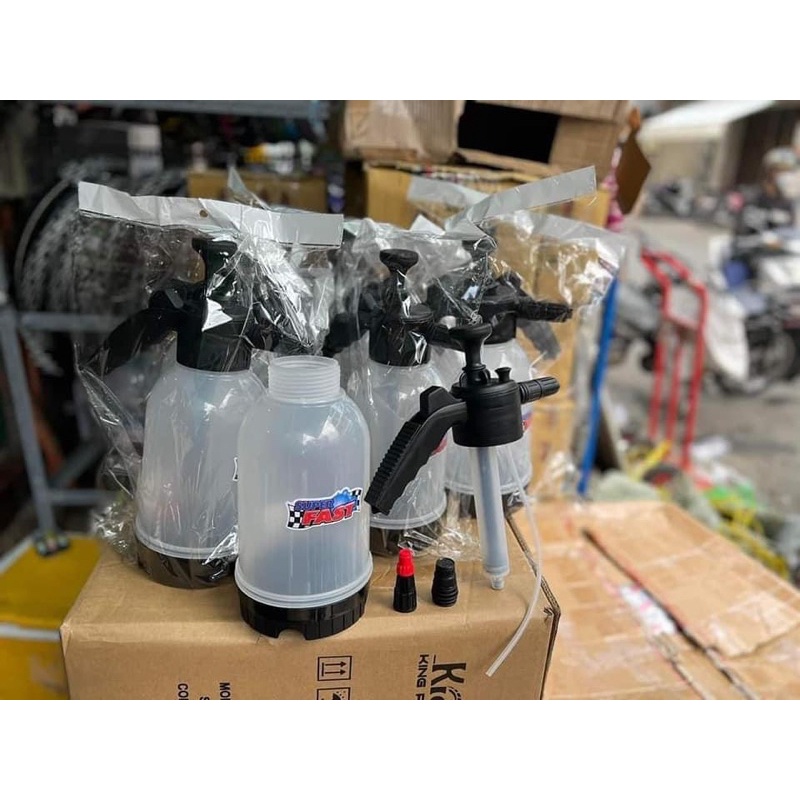Bình Rữa Xe Bọt Tuyết Super Fast Cầm Tay Đầy Đủ Phụ Kiện Tặng 250ml xà bông