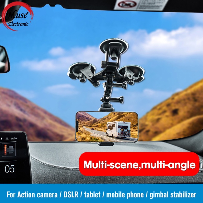 Bộ Giá Đỡ Điện Thoại Có Giác Hút Gắn Nóc Xe Hơi Chống Nắng Cho Dji Osmo Gimbal / Gopro 10 / 9