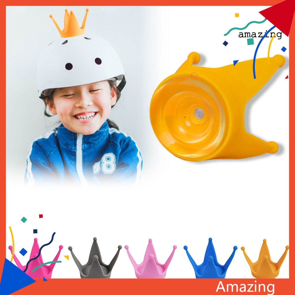 Vương miện trang trí mũ bảo hiểm bằng silicone có cốc hút dễ thương cho bé