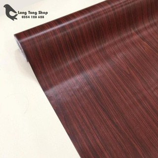 [ 100cm x 120cm ] Decal vân gỗ nâu đỏ - có keo