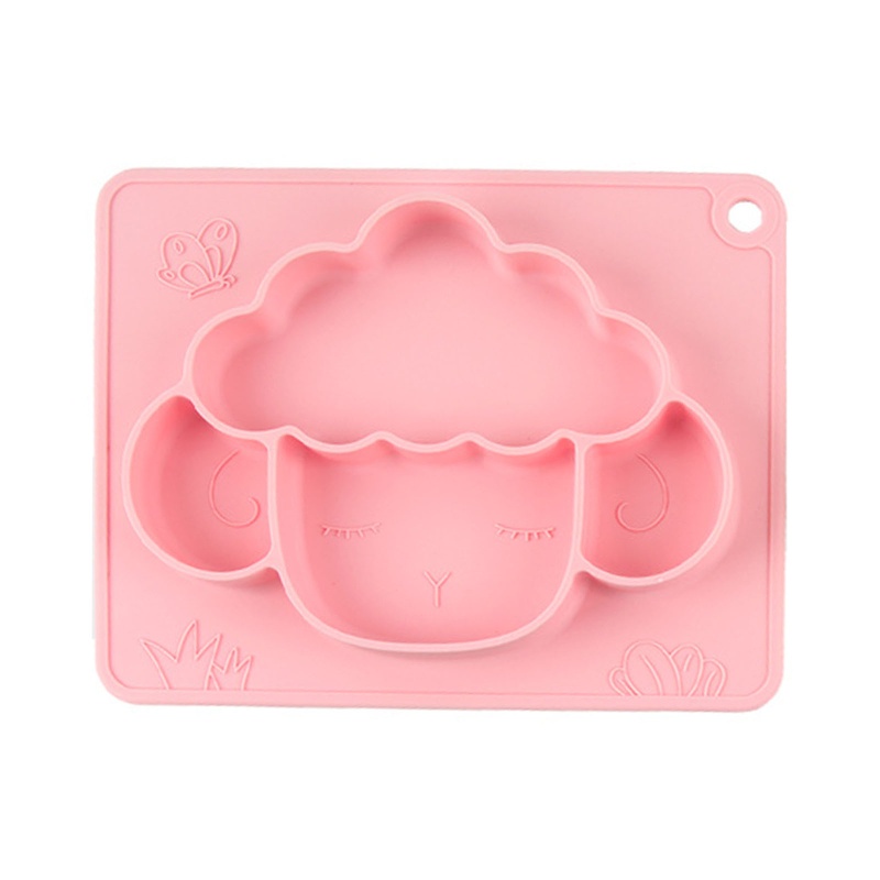 Bát Ăn Chia Ngăn Bằng Silicone Không Chứa BPA Màu Trơn Không Độc Hại Dành Cho Trẻ Sơ Sinh