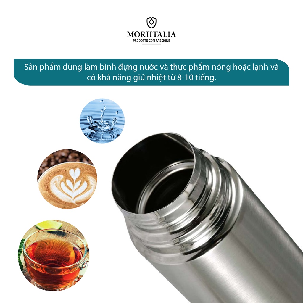 Bình Giữ Nhiệt Carlmann 500ml BES551-R Vacuum Flask BES523 - Thép không gỉ - Chính hãng Moriitalia