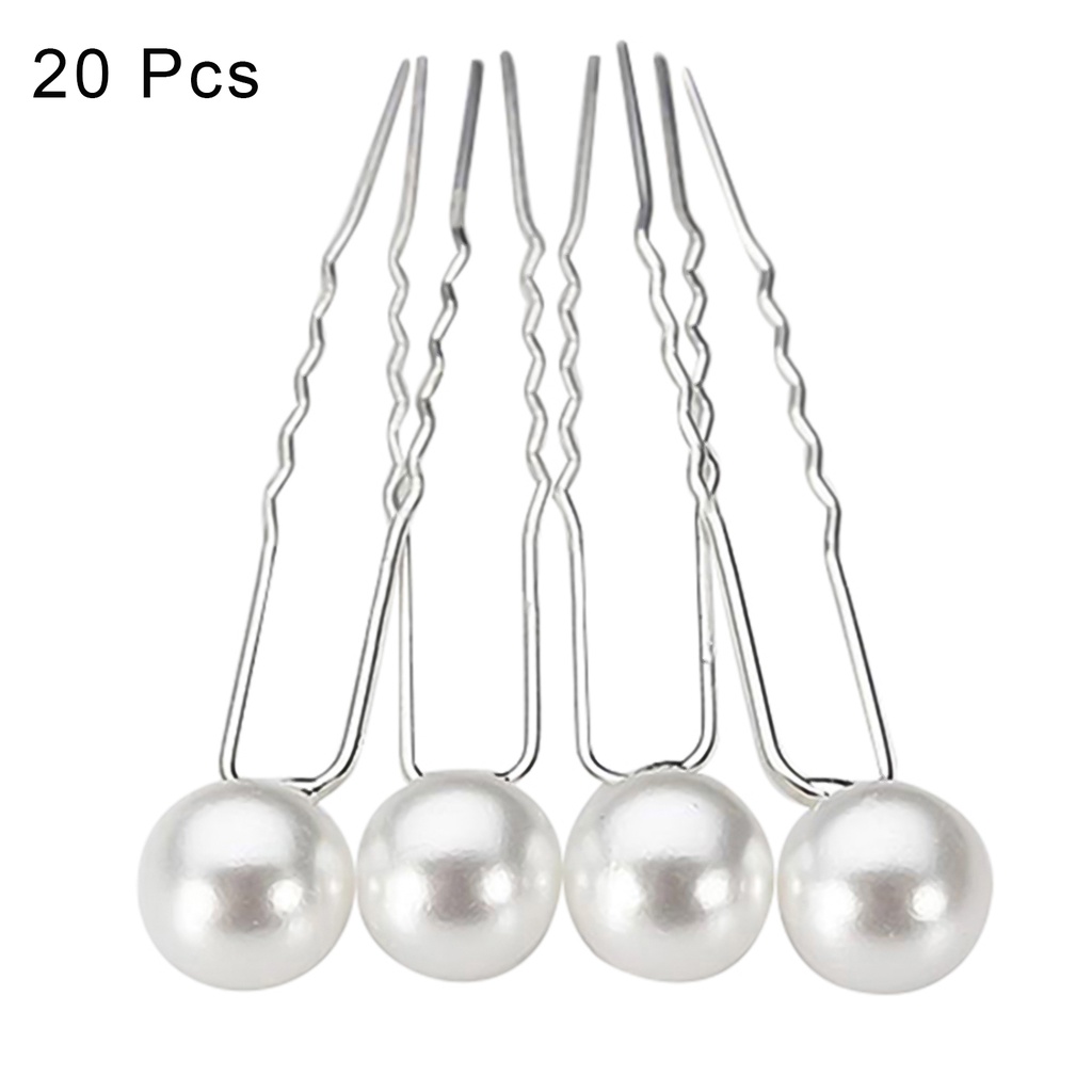 Bộ 20 trâm cài tóc đính ngọc trai giả phong cách cô dâu