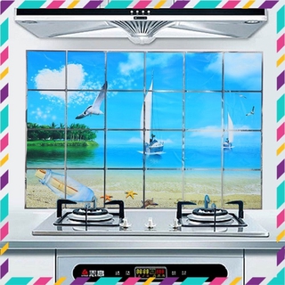 Miếng dán cách nhiệt trang trí nhà bếp 60x90 cm - không thấm nước dầu mỡ - giấy - decal dán tường