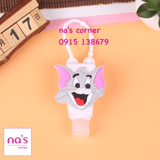 Chai nhựa rỗng kèm bọc silicone có móc treo dùng để chiết / đựng nước rửa tay silicon - LINK 1