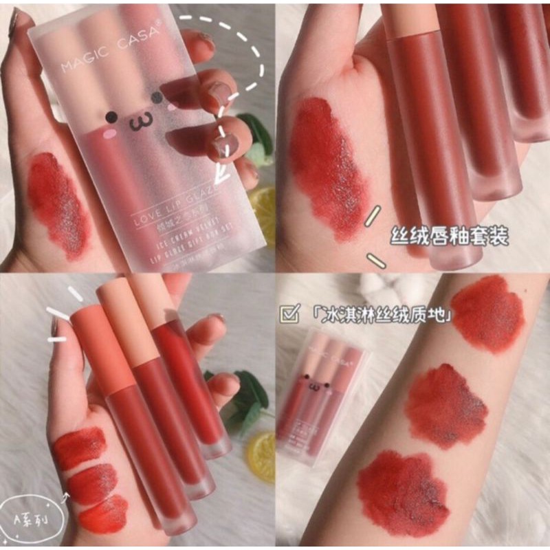 Sét 3 son kem lỳ Herorange FLUFLY LIP GLAZE | BigBuy360 - bigbuy360.vn