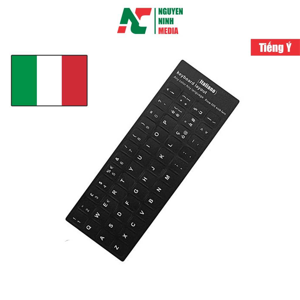 Miếng dán bàn phím tiếng Ý ( Italia Keyboard Stickers )