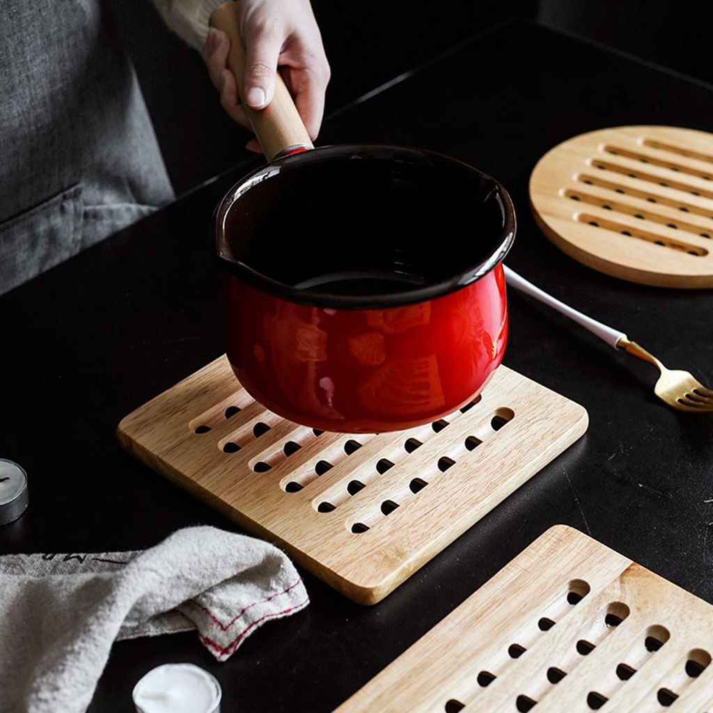 IVORY Tấm Lót Nồi Bằng Tre Tự Nhiên Cách Nhiệt Chống Trượt Thân Thiện Với Môi Trường