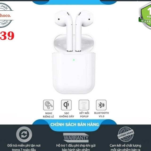 Tai nghe bluetooth true wireless Hoco Es39 series 5 xịn sò nghe nhạc hay bảo hành 12t