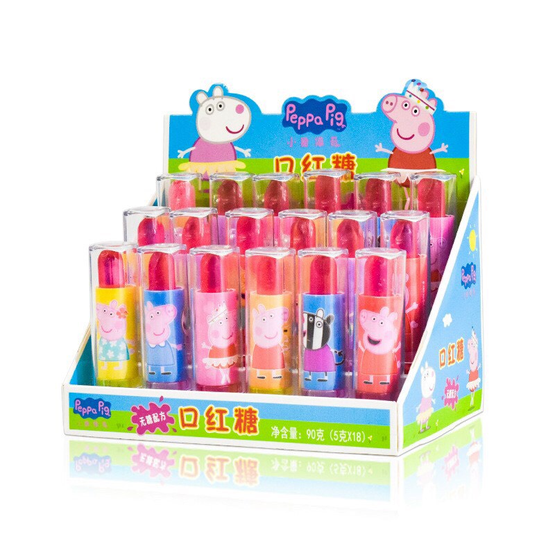 Nguyên lốc 18 chiếc Kẹo son môi bé heo Peppa Pig đủ màu siêu xinh