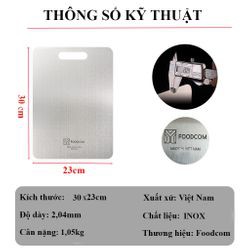 Thớt inox 304 kháng khuẩn cao cấp QUANGLONG_foodcom