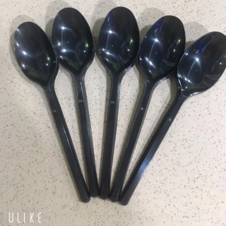 100 muỗng nhựa đen ăn cơm
