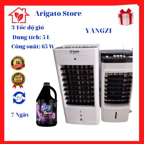 Quạt Điều Hòa Hơi Nước YANGZI 5 lít – Vận Hành Êm ái – Tặng 2 cục đá khô [Bảo hành 6 tháng]