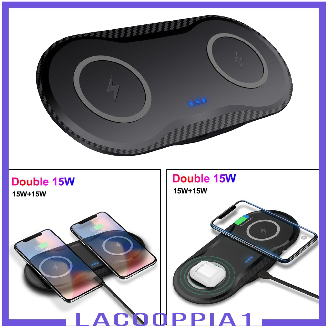 Đế Sạc Nhanh Không Dây 15w Qi Cho Samsung S20 S10