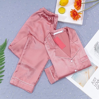 Bộ pijama lụa satin dài tay p1021