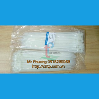 Dây rút nhựa - trắng 4.8x250 HÀNG ĐỦ LY, ĐỦ SỢI (chiều ngang 4.8 mm)/100 sợi/bịch. CHỐNG TIA UV (ĐÃ TEST TẠI KT3)