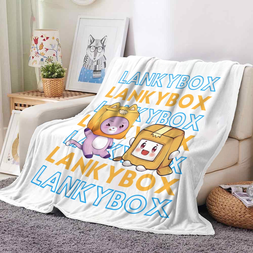 Chăn Lông Cừu Siêu Mềm 75cmx100cm In Hình Cáo Hoạt Hình Cho Phòng Ngủ Của Bé