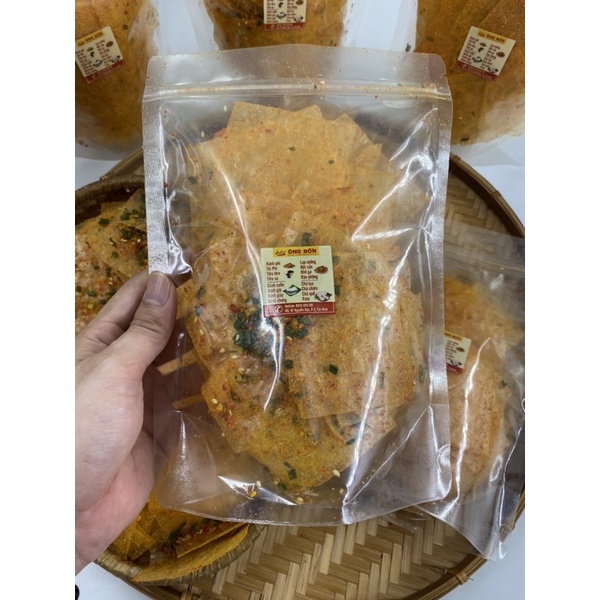Bánh Tráng Phô Mai Tôm Hành Tỏi - Túi Zip - Thêm Mè Rang, Vị Đậm Đà, Cay Nhẹ