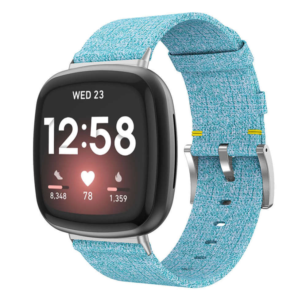 Dây Đeo Vải Jean Thay Thế Cho Đồng Hồ Thông Minh Fitbit Versa 3