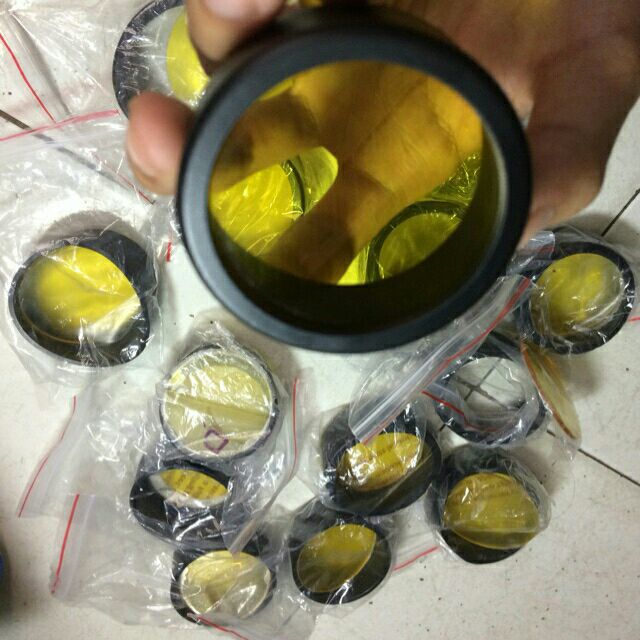 Chụp lens vàng cho đèn L4X - L6x - các loại đèn tròn