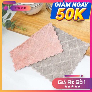 Khăn lau tay, khăn lau nhà bếp 2 mặt đă năng siêu thấm hút nước